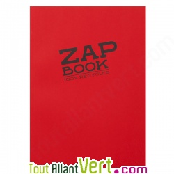 Bloc uni encollé recyclé A4 80g 320 pages Rouge série ZapBook