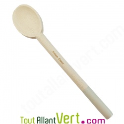 Cuillre en bois Gris clair de htre non trait, 30 cm