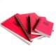 Bloc spirale à l\'italienne uni recyclé A4 80g 320 pages Rouge ZapBook