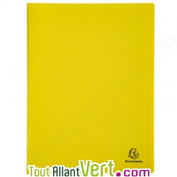 Porte-vues en polypro recycl jaune, 20 pochettes, Forever