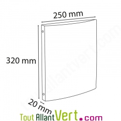 Classeur Simili cuir 4 anneaux, dos de 2cm