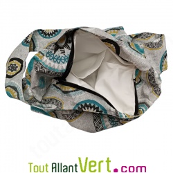 Sac d\'paule, large bandoulire en Toile Ethnique, en Coton Bio