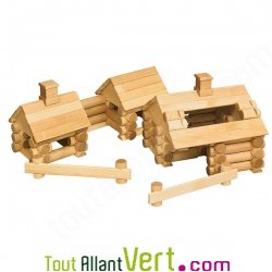 Jeu de construction Village en bois  111 pices Varis