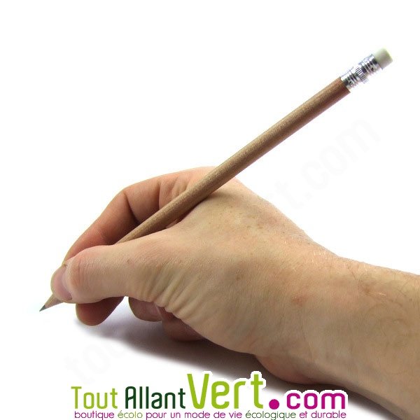Crayon graphite de bois HB avec gomme achat vente écologique - Acheter sur