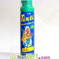 Tinti - Spray mousse de bain pour peau et cheveux enfant, vert, 75 ml