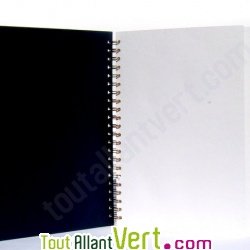 Livre d\'or recycl  spirale, brod sur lin, 21x29,7cm, 60 pages 175g