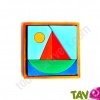 Puzzle bateau et son socle en bois, 7 pices, 1 an+