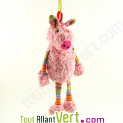Cochon rose  suspendre coton bio