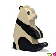 Panda en bois assis 12 cm