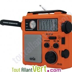 Radio ETON  alimentation propre AM/FM/ondes courtes multifonctions FR250 Orange