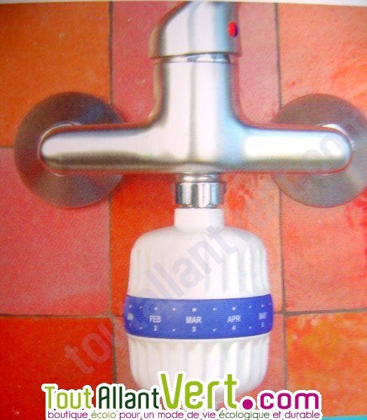 Filtre douche-bain anti calcaire et anti chlore