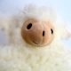 Marionnette agneau touffu 100% laine 27cm
