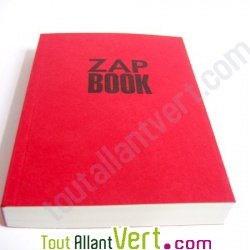 Bloc uni encollé recyclé A6 80g 320 pages Rouge série ZapBook