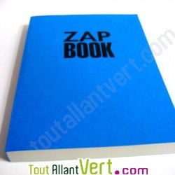 Bloc uni encollé recyclé A5 80g 320 pages Bleu série ZapBook