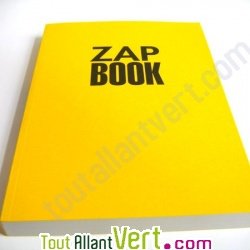 Bloc uni encollé recyclé A5 80g 320 pages Jaune série ZapBook