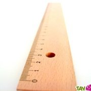 Règle en bois en hêtre non traité 20 cm - Double décimètre