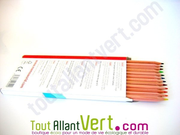 Crayon de couleur de marquage en bois Verithin Boîte de 12 blanc
