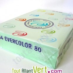 Papier A4 Evercolor 80g/m2 Couleur Vert Clair, 500 feuilles