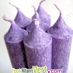 Bougie stéarine végétale violet