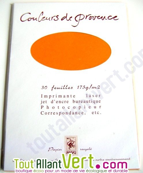 Papier recyclé brun Couleurs de Provence A4 175g 30 feuilles - Mille et Une  Feuilles