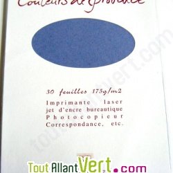 Ramette Couleurs de Provence 30 feuilles recyclées 175g bleu