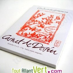 Carnet dessin blanc recycl 40 feuilles A5