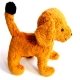 Peluche Chien Brun 24x23cm coton biologique