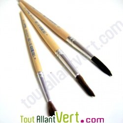 Pinceau bois naturel rond, crin de cheval taille 4