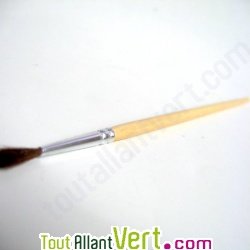 Pinceau bois naturel rond, crin de cheval taille 4