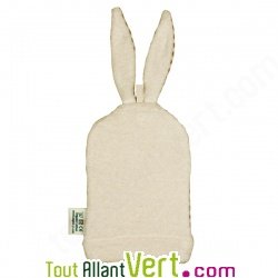 Gant de toilette enfant lapin en coton bio, Keptin Jr