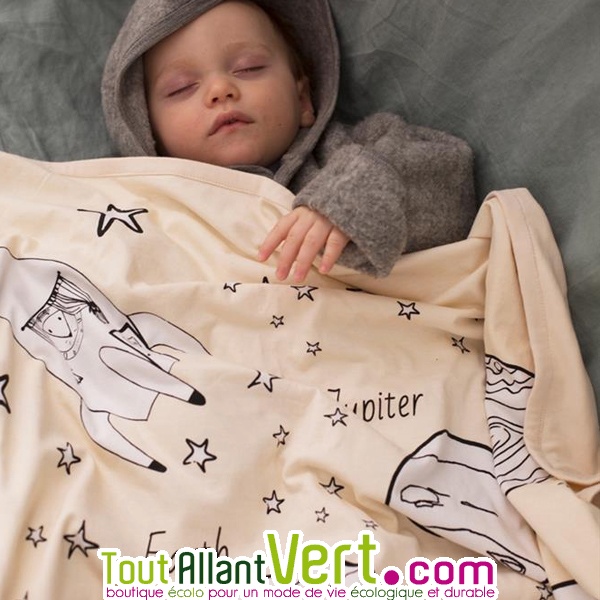 Couverture bébé en coton bio 100x100 cm Pellianni achat vente écologique -  Acheter sur