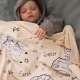 Couverture bébé en coton bio 100x100 cm Pellianni
