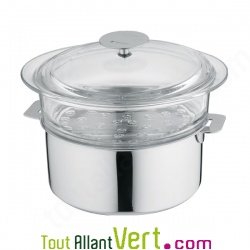 Cuit-vapeur en verre 24cm, Cristel France