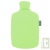 Bouillotte à eau en bioplastique 1.6L avec housse polaire recyclée Verte