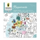 Poster gant 70 x 100 cm  colorier Mappemonde