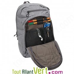 Sac  dos noir recycl  partir de bouteilles plastiques recycles, Vaude