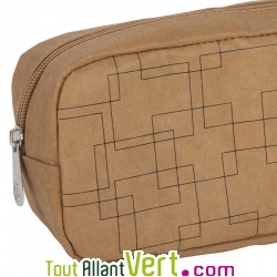 Trousse en simili cuir et coton bio