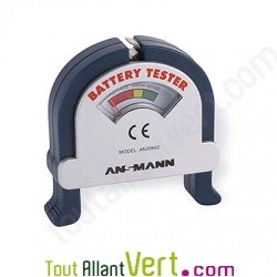 Testeur de piles Ansmann pour des piles cylindriques et batteries de 9V
