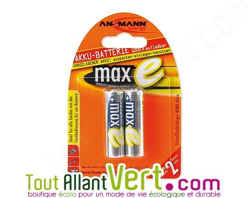 Piles rechargeables NiMH MaxE LR6 2100mAH AA achat vente