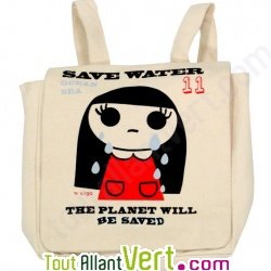 Sac  dos enfant petite fille colo en coton bio 23 x 23 x 7,5 cm