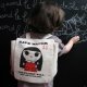 Sac  dos enfant petite fille colo en coton bio 23 x 23 x 7,5 cm