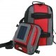 Sac  dos solaire 25 litres Rouge panneau 1.2W + Batterie  piles Ni-MH